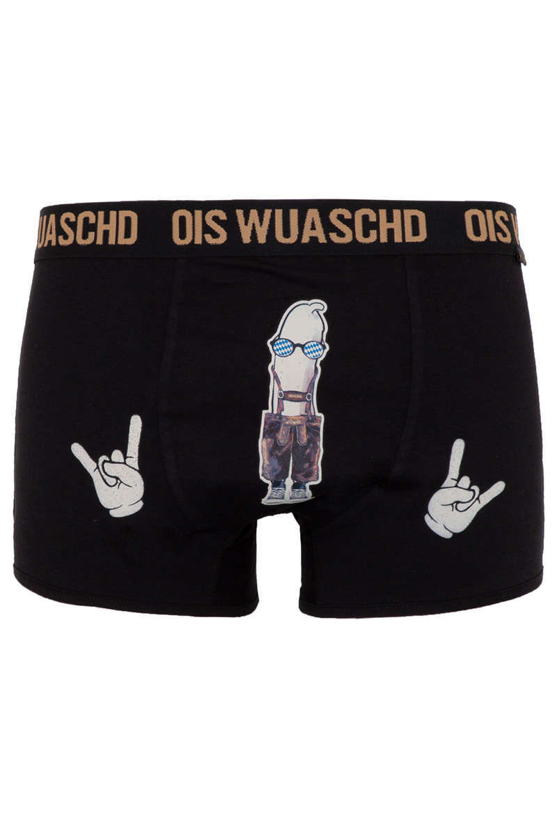 Boxershorts Bayrische Weiwurst  ois is wuaschd schwarz