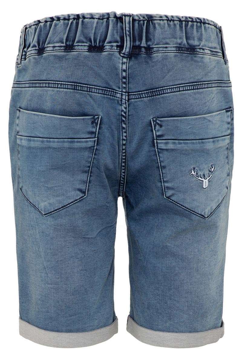 Herren Trachten-Jeans Lederhosenlook Stickerei blau Bild 2