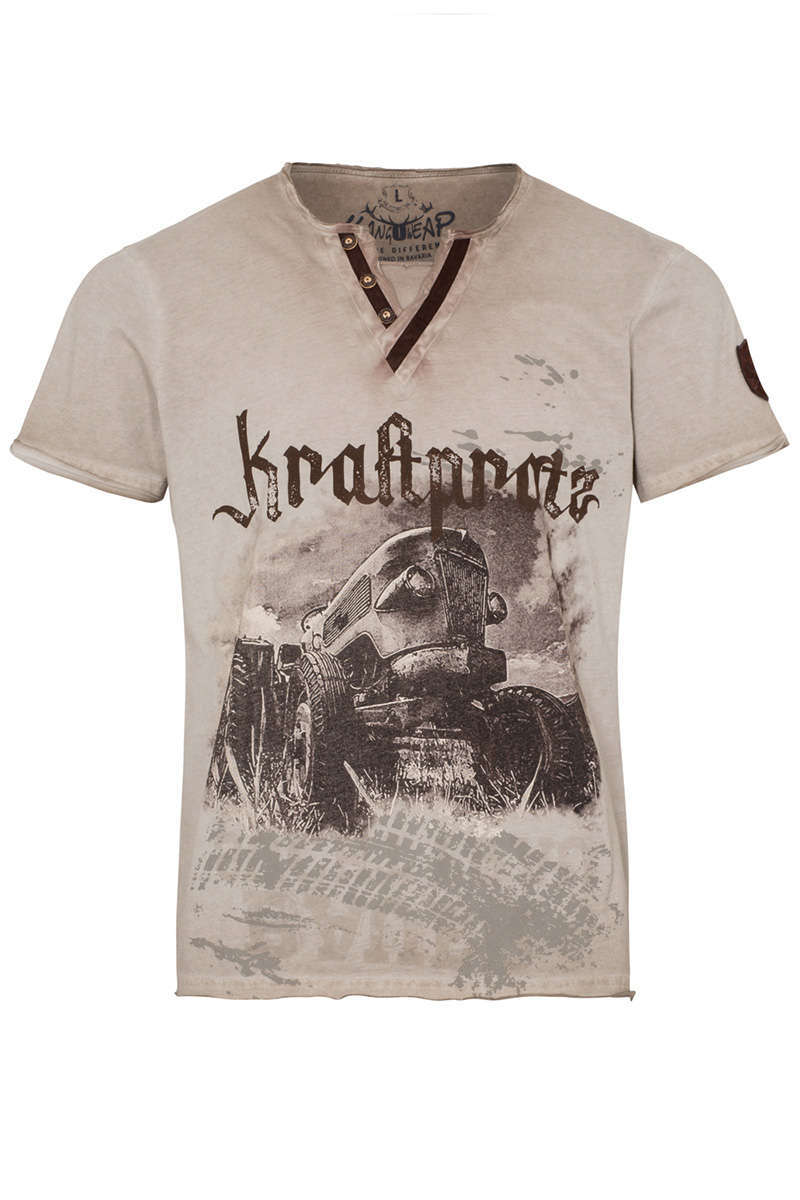 Herren T-Shirt Kraftprotz beige