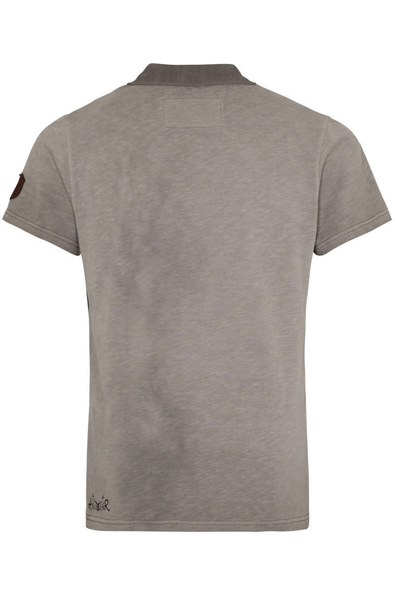 Herren Trachten Polo-Shirt grau Bild 2