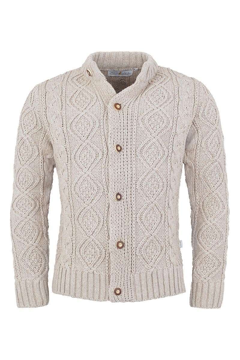 Herren Trachtenstrickjacke beige