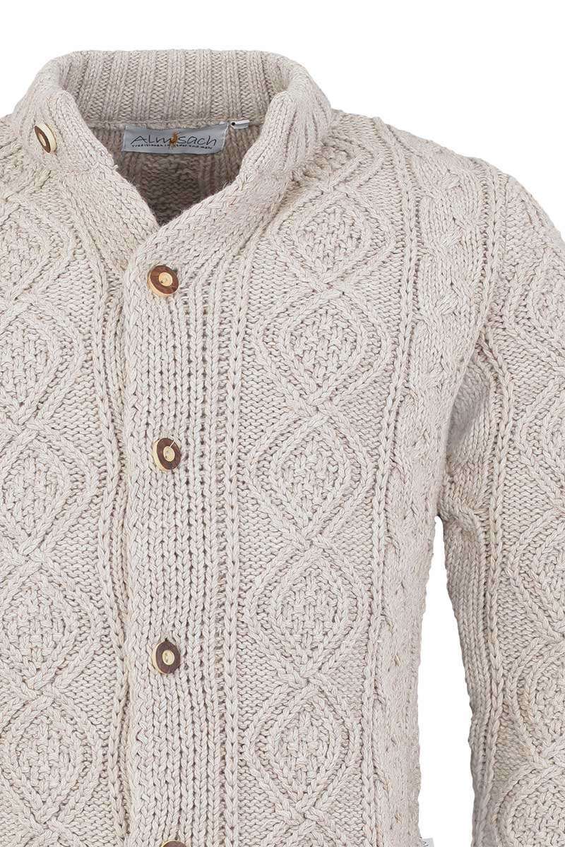 Herren Trachtenstrickjacke beige Bild 2