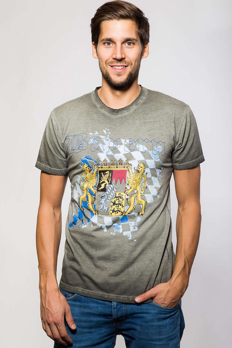 Herren T-Shirt mit Bayern-Wappen Bild 2