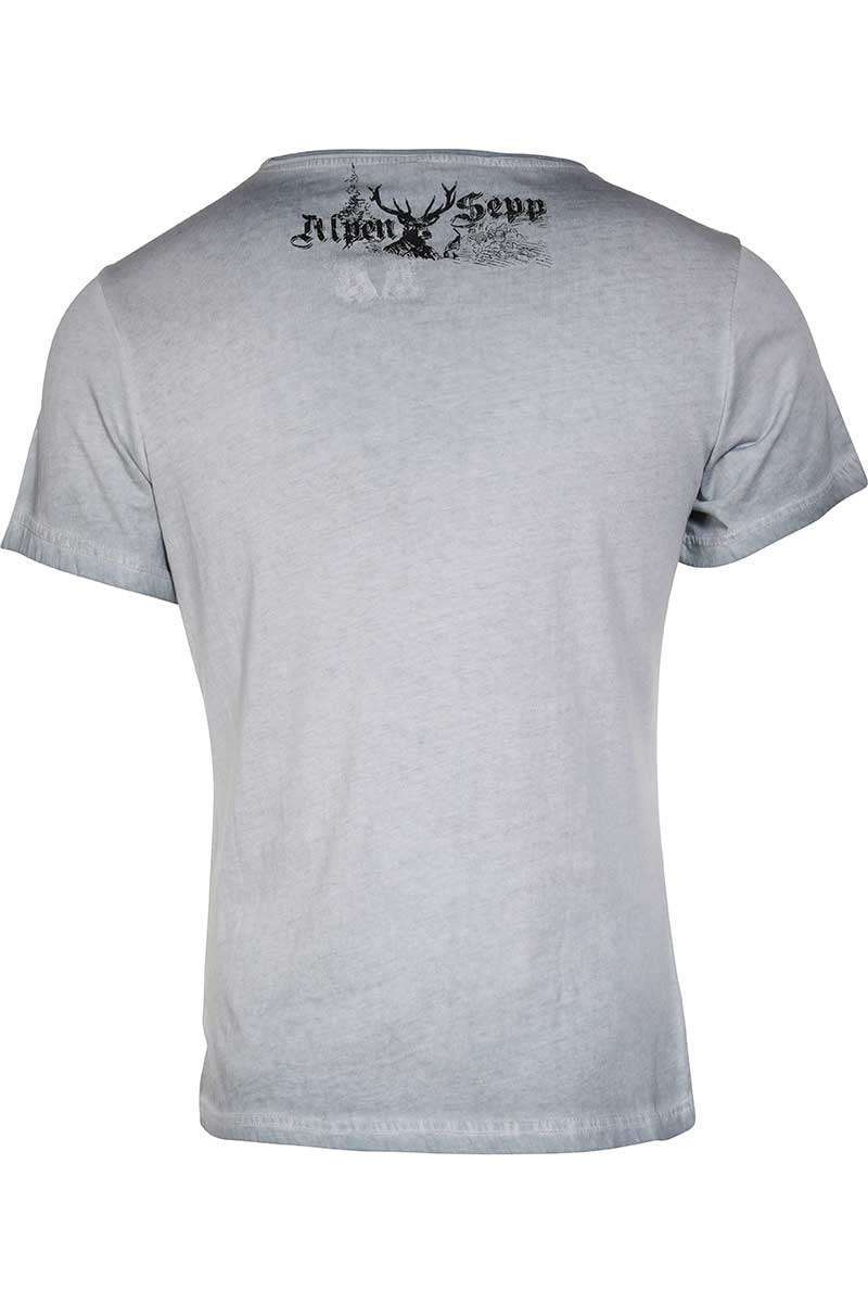 Herren Trachten-T-Shirt 'Alpen Sepp' grau Bild 2