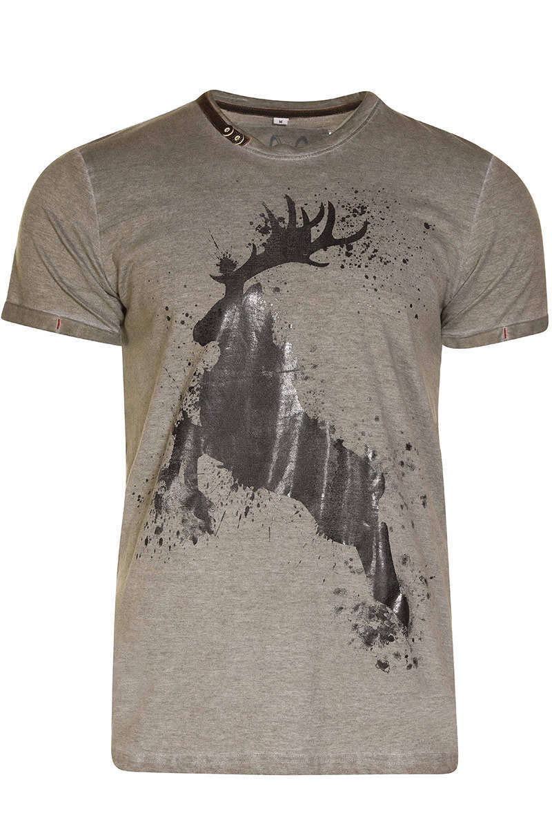 Herren Trachten T-Shirt mit Hirsch Hunter