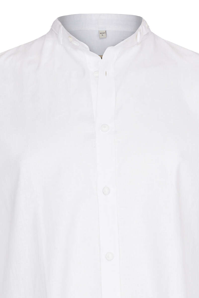 Trachtenhemd Stehkragen slim-fit weiß Bild 2