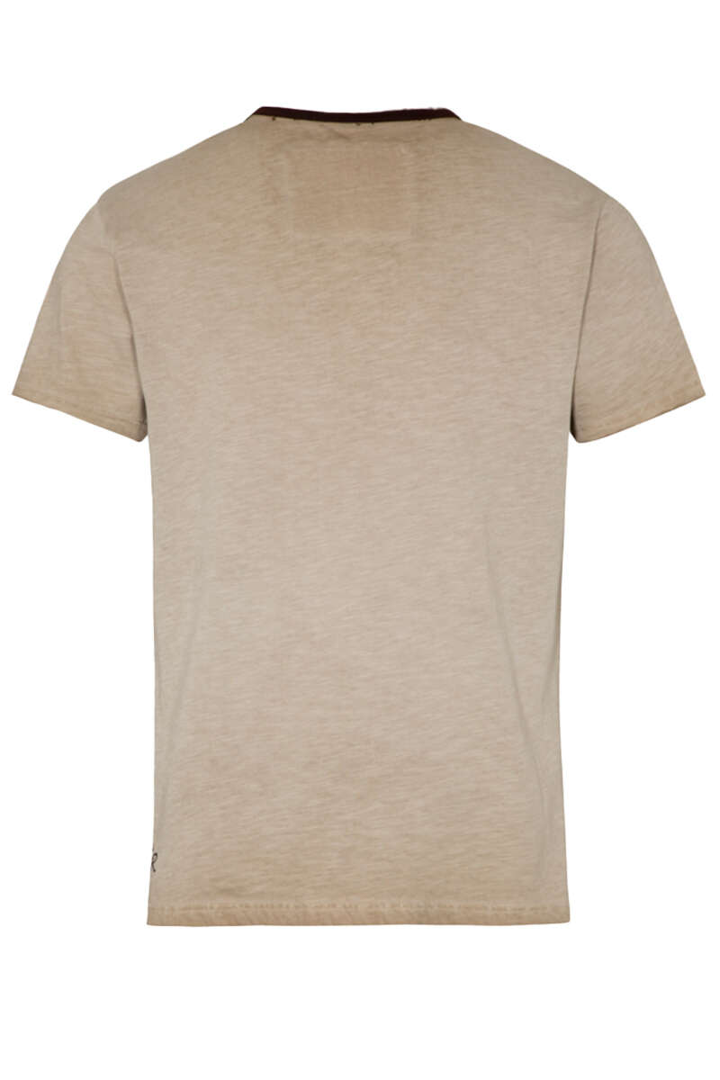 Herren Trachtenshirt 'Traktor' beige Bild 2