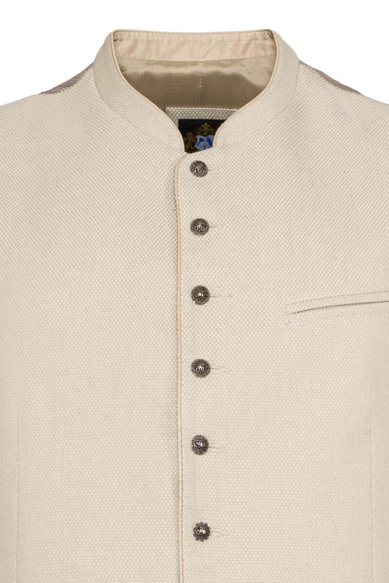 Herren Trachtenweste Slim Fit ecru beige Bild 2