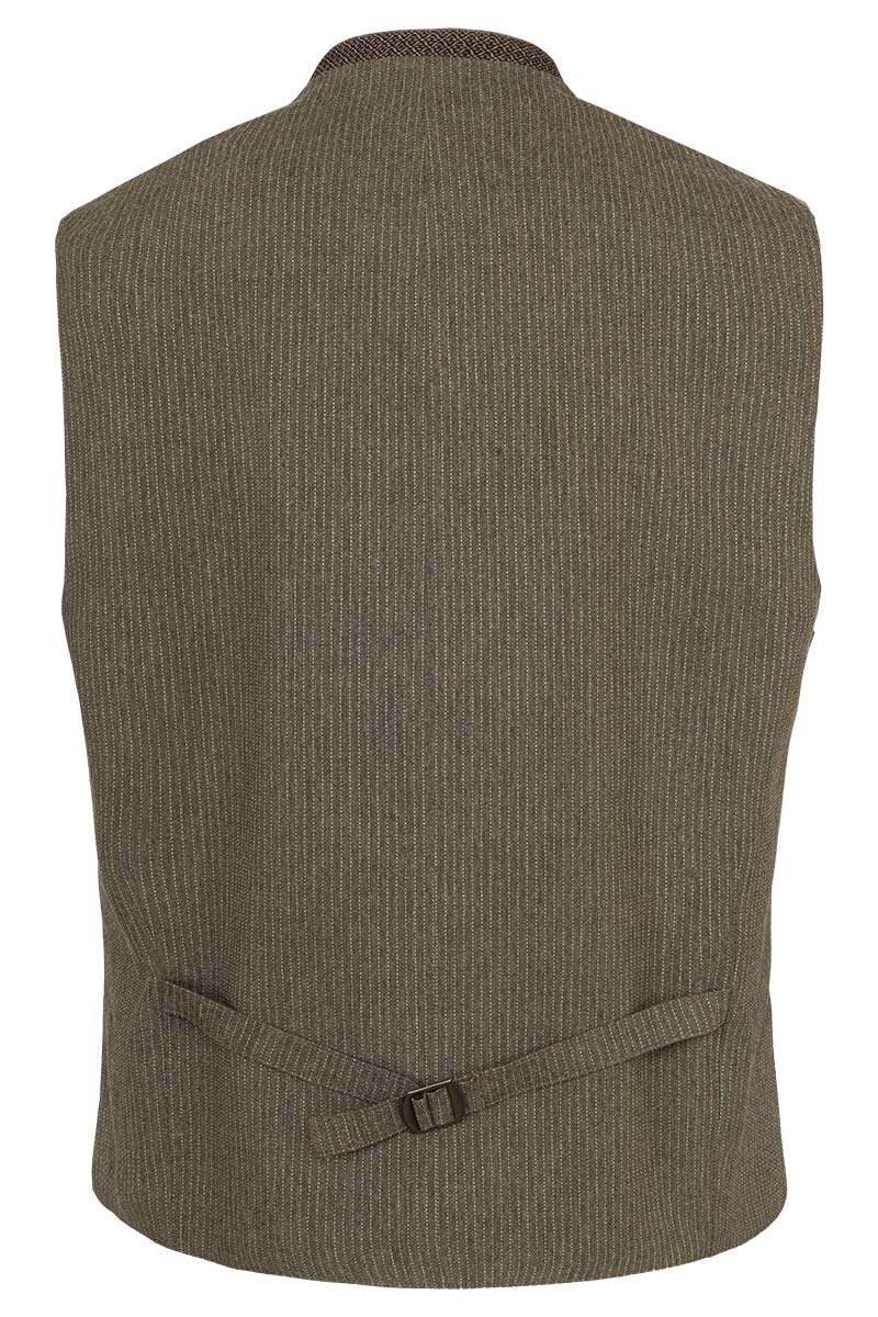 Trachtenweste Slim-Fit Stretchrcken braun gemustert Bild 2