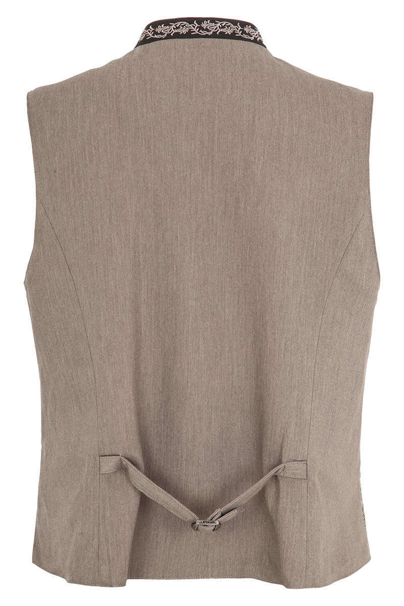 Herren Weste mit Paisleymuster Beige Bild 2