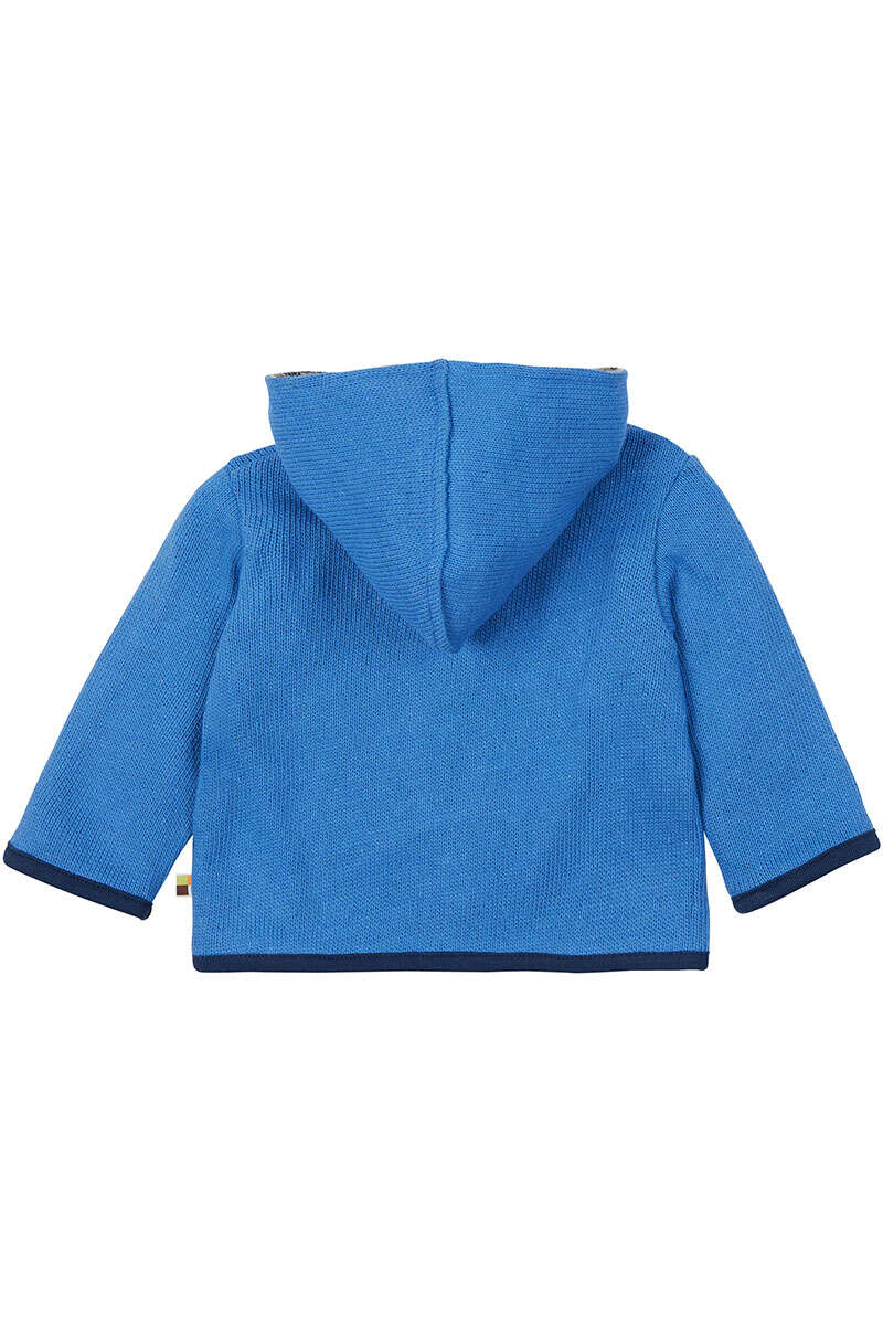 Wendejacke mit Kapuze Waldtiere Baby und Kleinkind indigoblau grau Bild 2