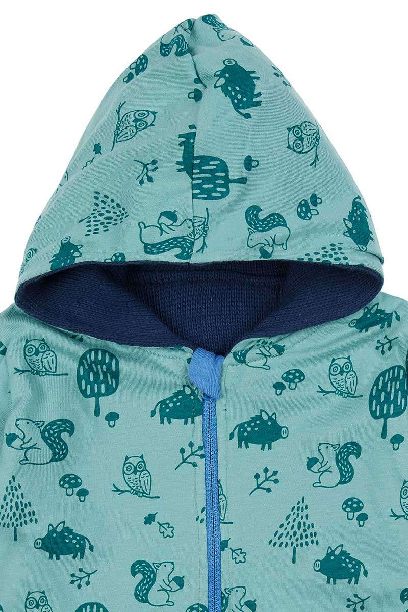 Wendejacke mit Kapuze Waldtiere Baby und Kleinkind marineblau grn Bild 2