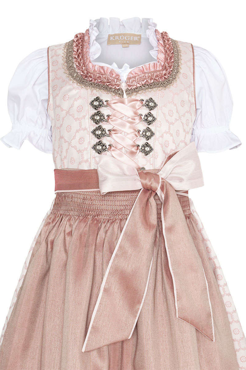 Festliches Mdchen Dirndl mit Bluse altrosa Bild 2