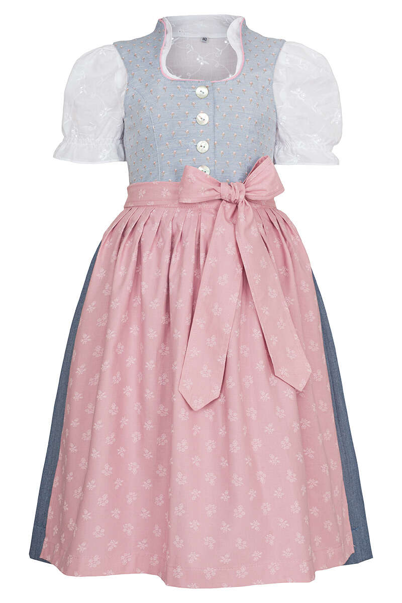 Kinder Dirndl marine rosa