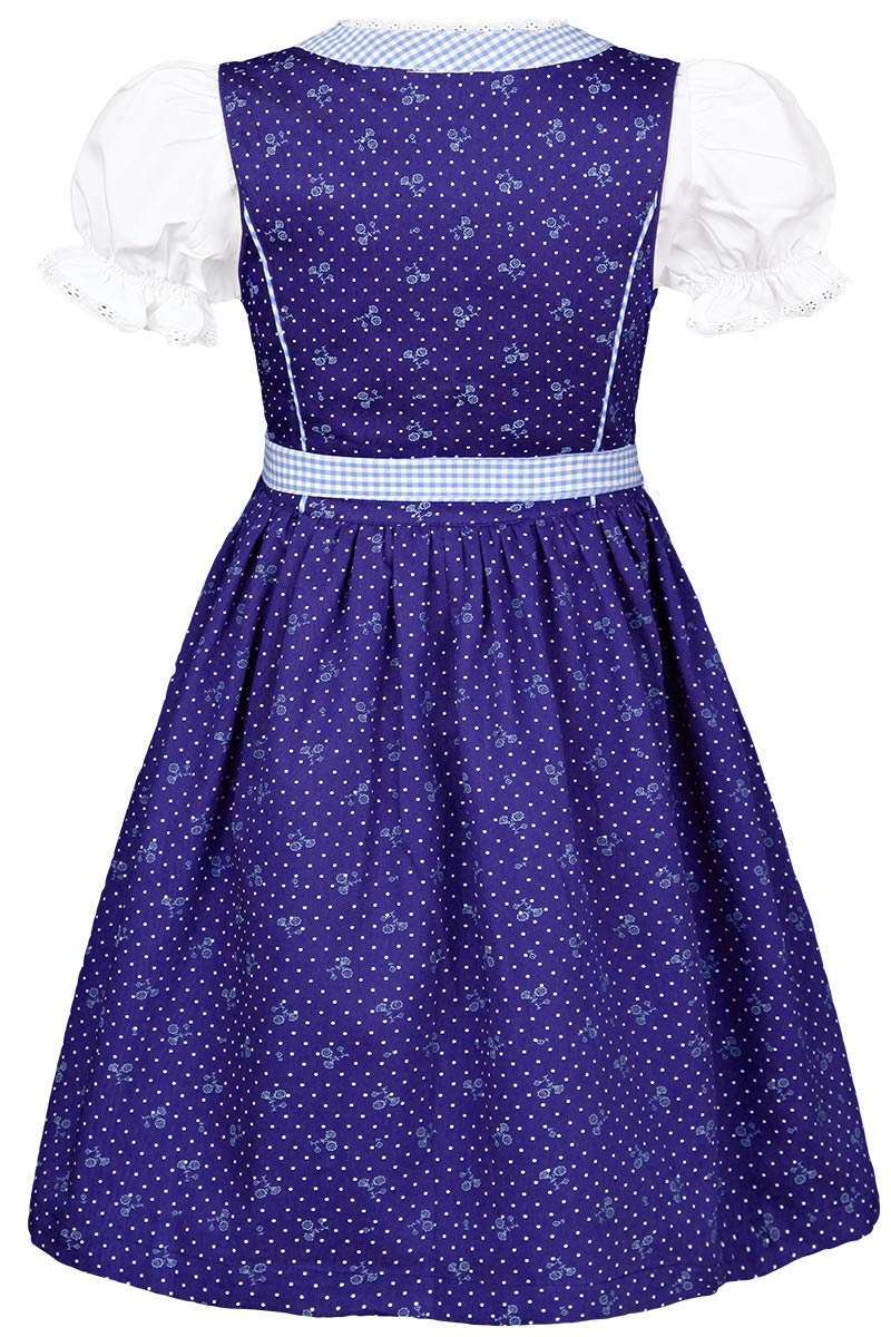 Kinderdirndl mit Bluse blau hellblau Bild 2