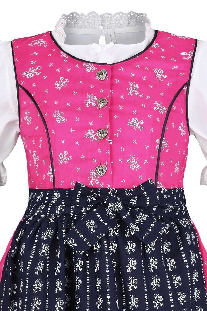 Mdchen Dirndl geblmt pink blau mit Bluse Bild 2