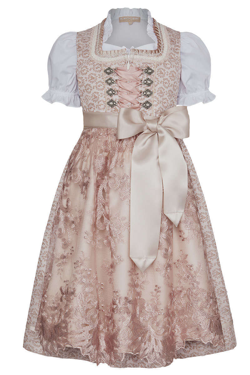 Mdchen- & Teenie-Dirndl mit Bluse altrosa