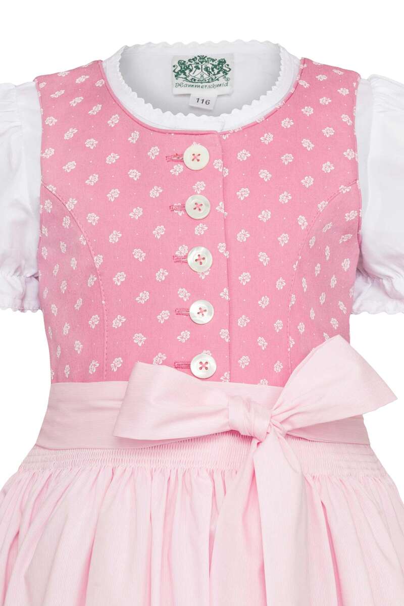 Kinder Dirndl mit Bluse rosa Bild 2