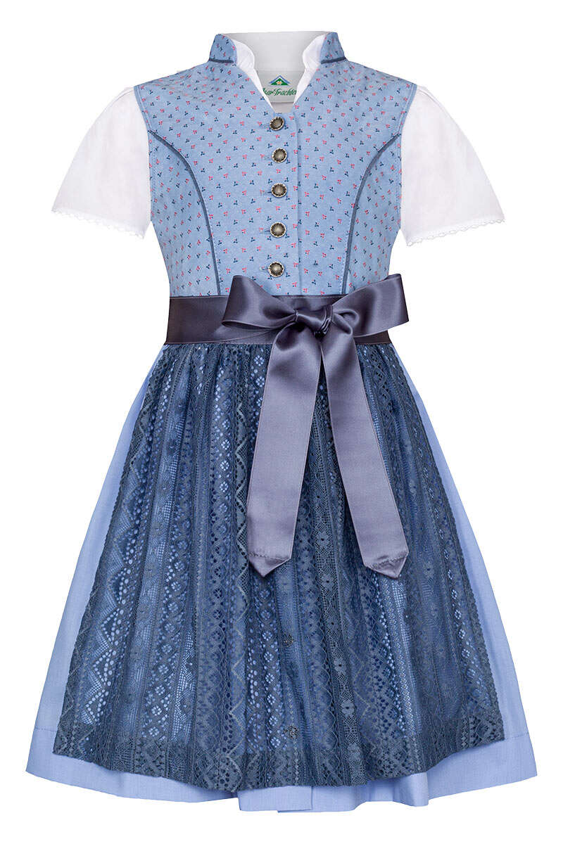 Kinderdirndl mit Bluse hellblau
