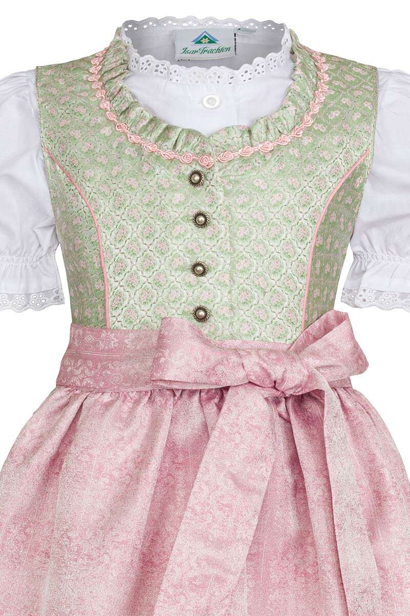 Mdchen Dirndl hellgrn rosa Bild 2