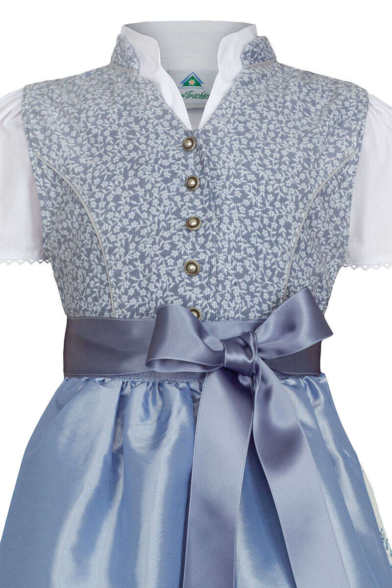 Mdchen Babycord-Dirndl hellblau Bild 2