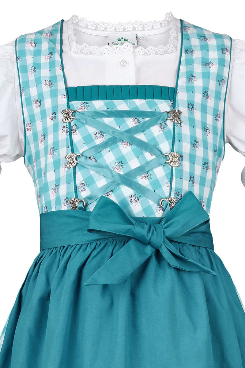 Kinderdirndl mit Bluse trkis Bild 2