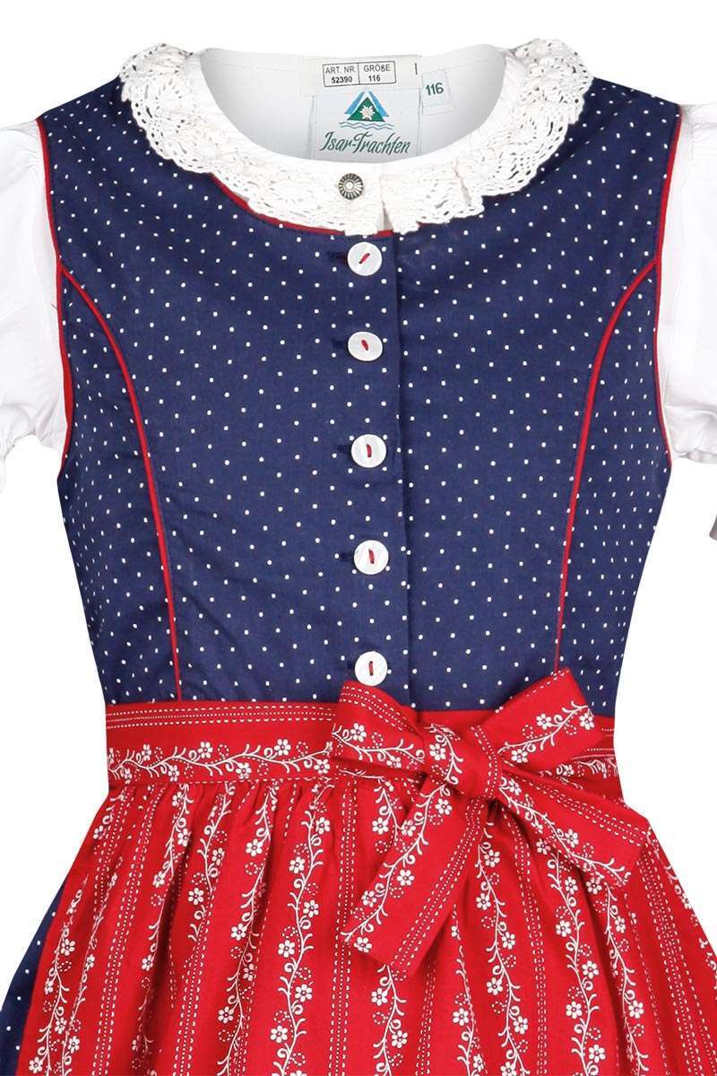 Kinderdirndl mit Bluse marine Bild 2