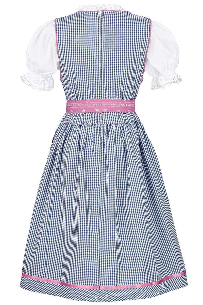 Kinderdirndl marine pink mit Bluse Bild 2