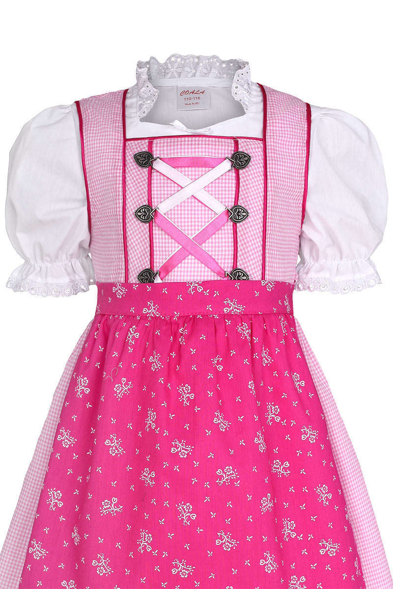 Kinderdirndl rosa pink mit Bluse Bild 2