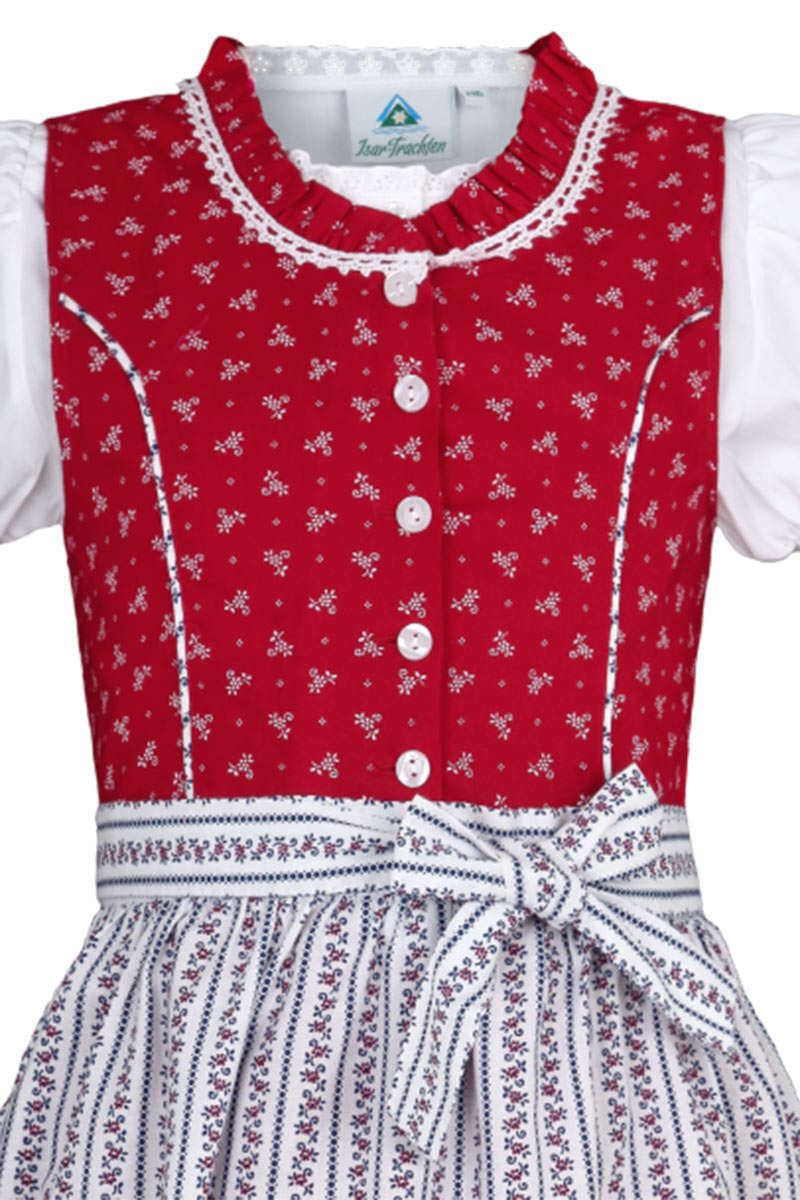 Kinderdirndl rot mit Bluse Bild 2