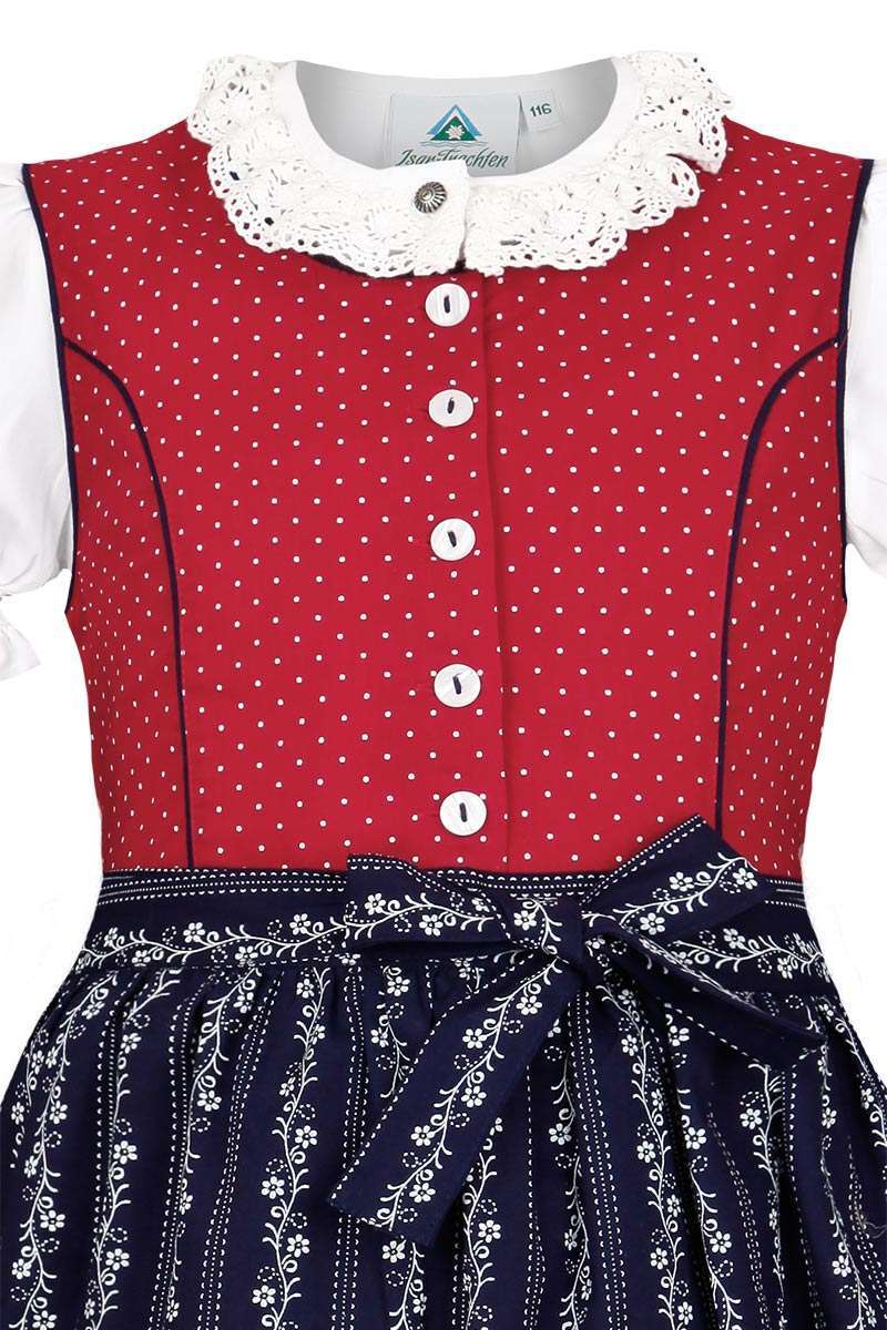 Kinderdirndl mit Bluse rot Bild 2