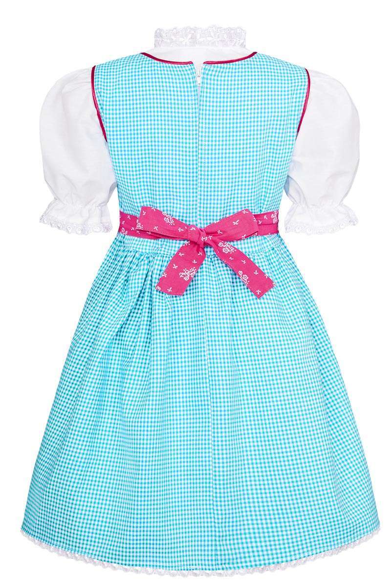 Kinderdirndl trkis pink mit Bluse Bild 2