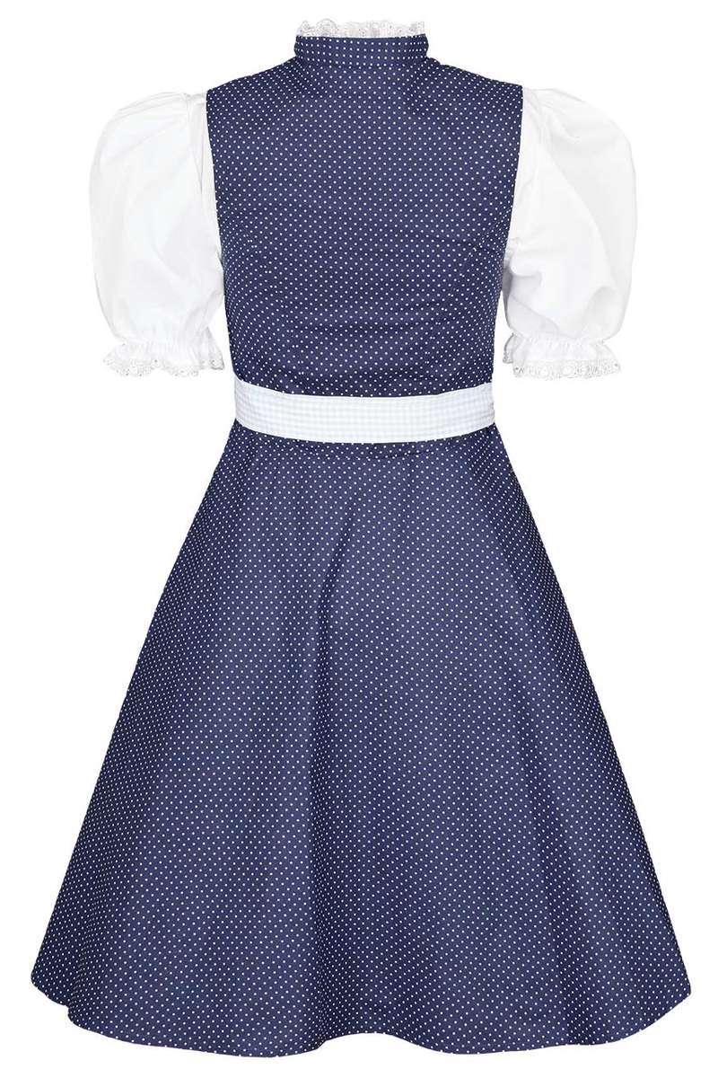 Mdchen Dirndl mit Bluse blau wei Bild 2