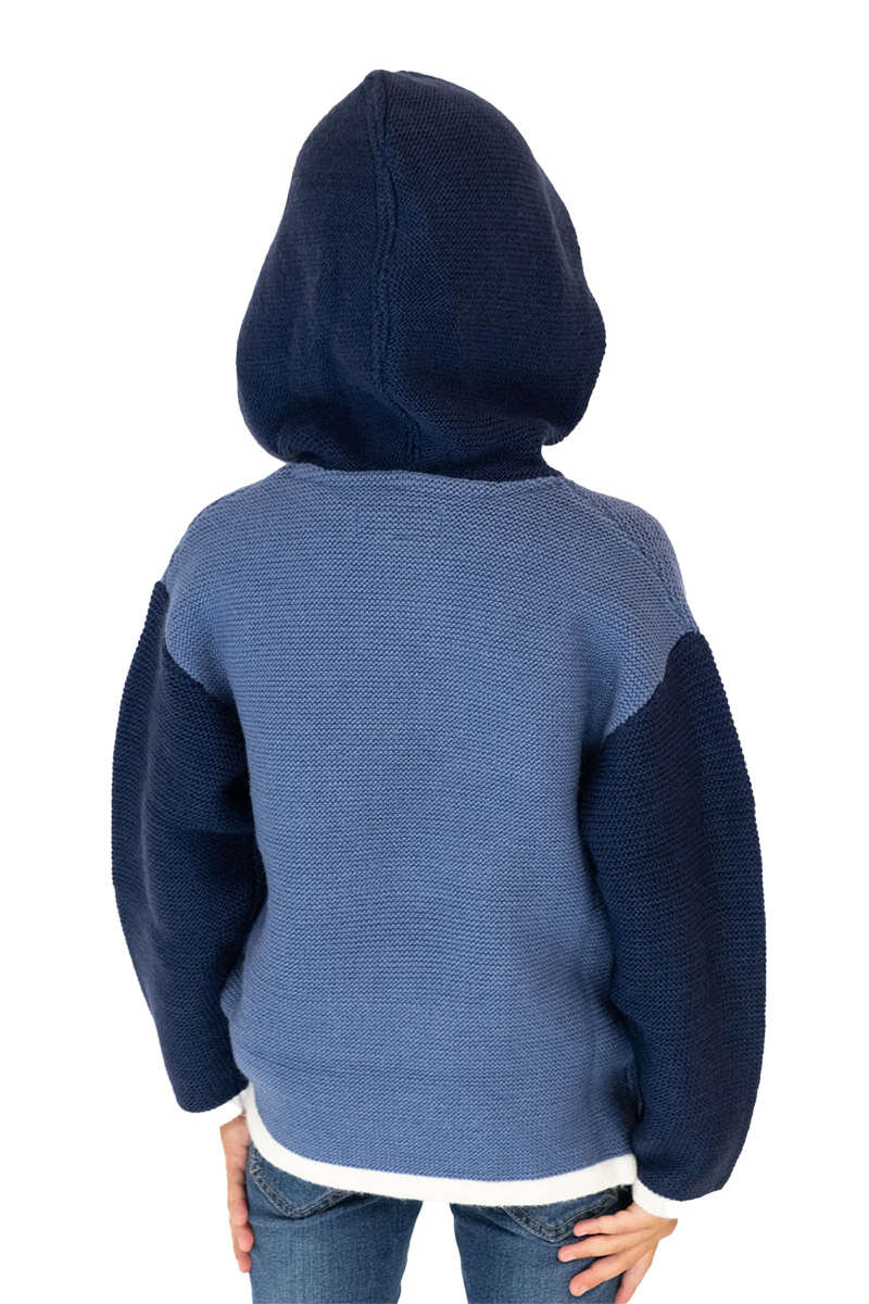 Kinder Trachten Janker-Hoodie dunkelblau Bild 2