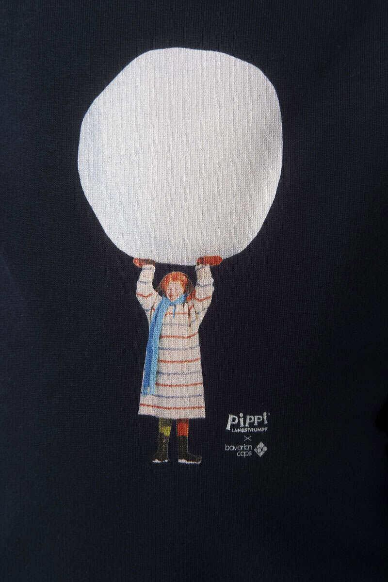 Kinder Pullover Schneeballschlacht mit Pippi dunkelblau Bild 2