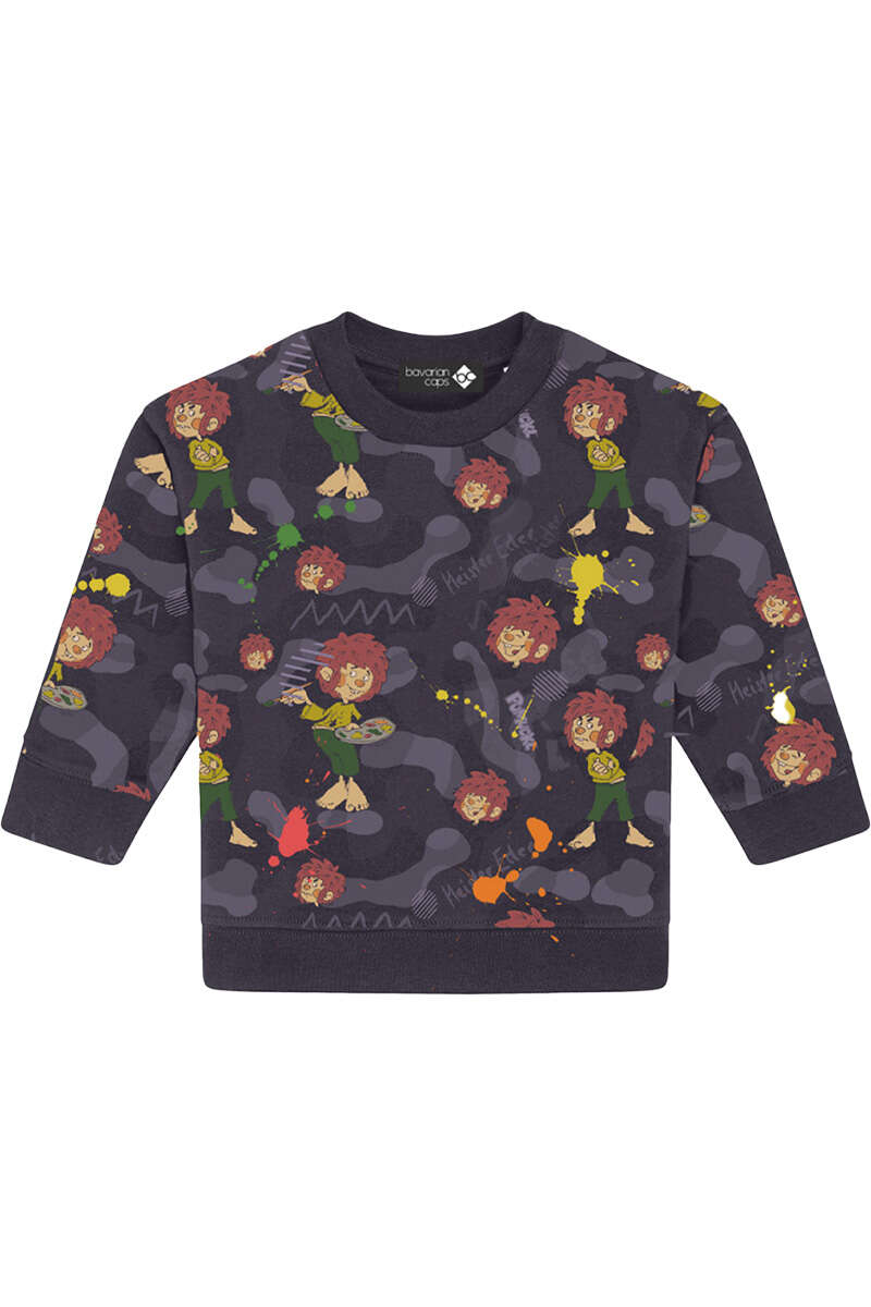 Kinder Sweater 'Pumuckl malt' dunkelblau