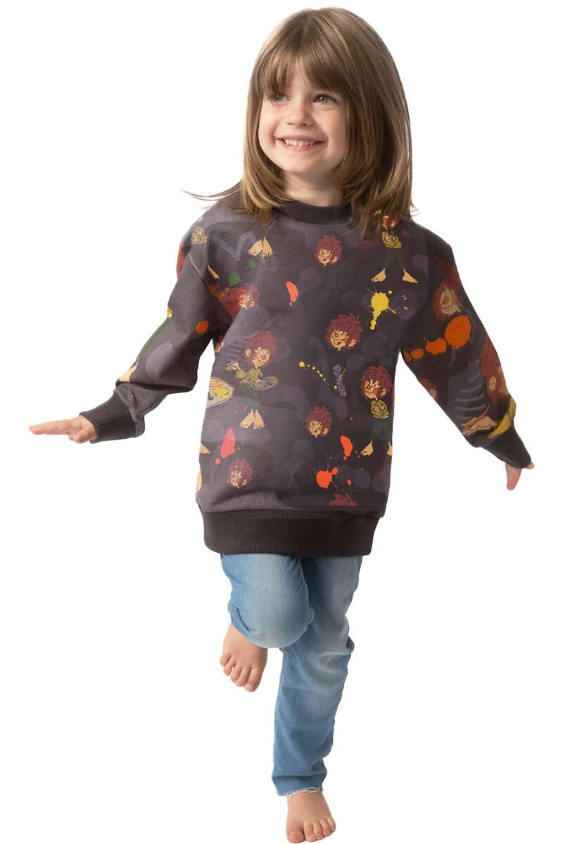 Kinder Sweater 'Pumuckl malt' dunkelblau Bild 2