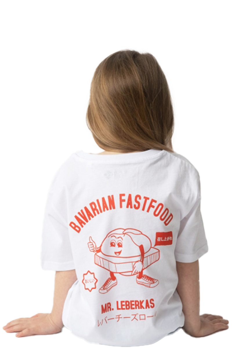 Kinder T-Shirt 'Bavarian Fastfood' wei