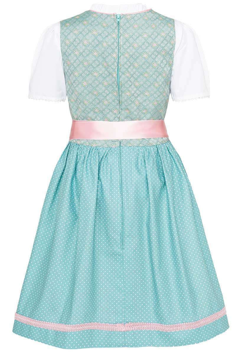 Kinderdirndl Teeniedirndl mit Bluse trkis Bild 2