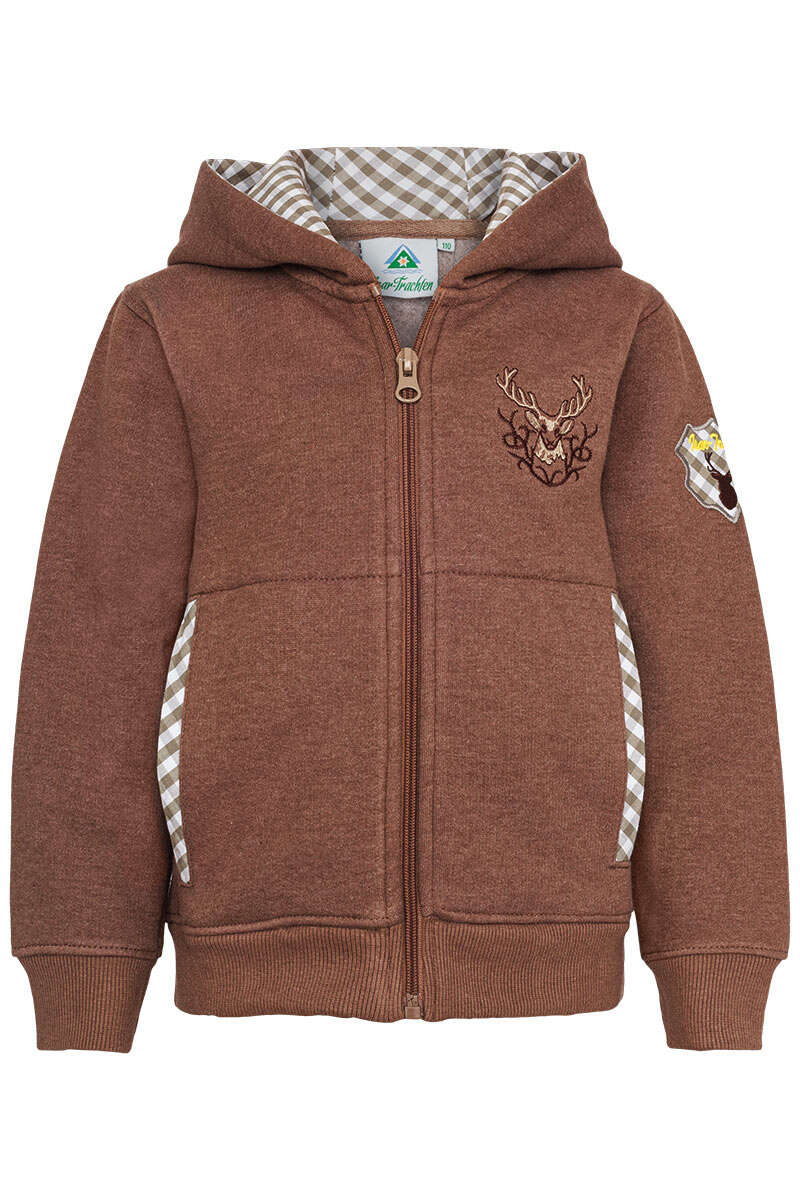 Kinder Trachten Sweatjacke berber