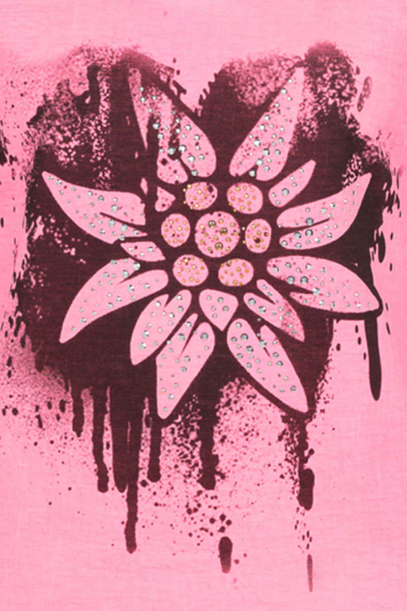 Mädchen Trachtenshirt Edelweiss pink Bild 2