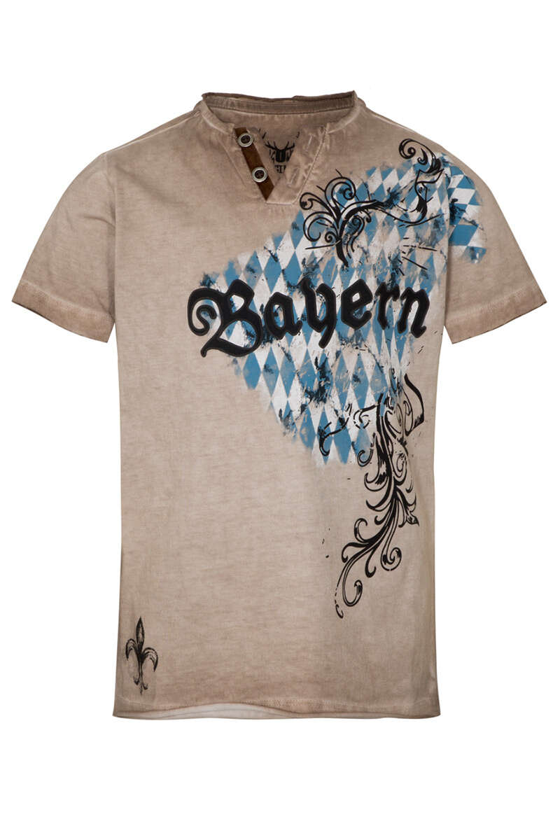 T-Shirt Kinder mit Bayern-Flagge beige