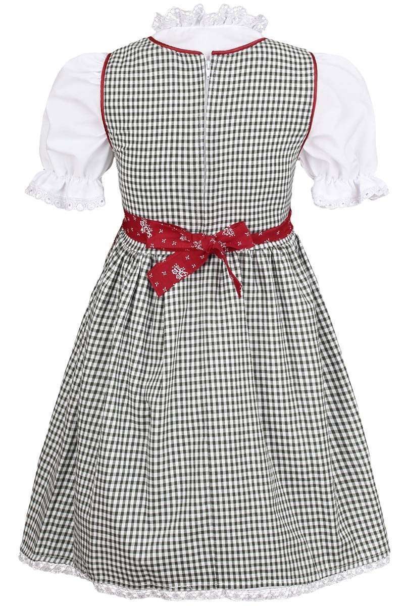 Mdchen Dirndl grn rot mit Bluse Bild 2