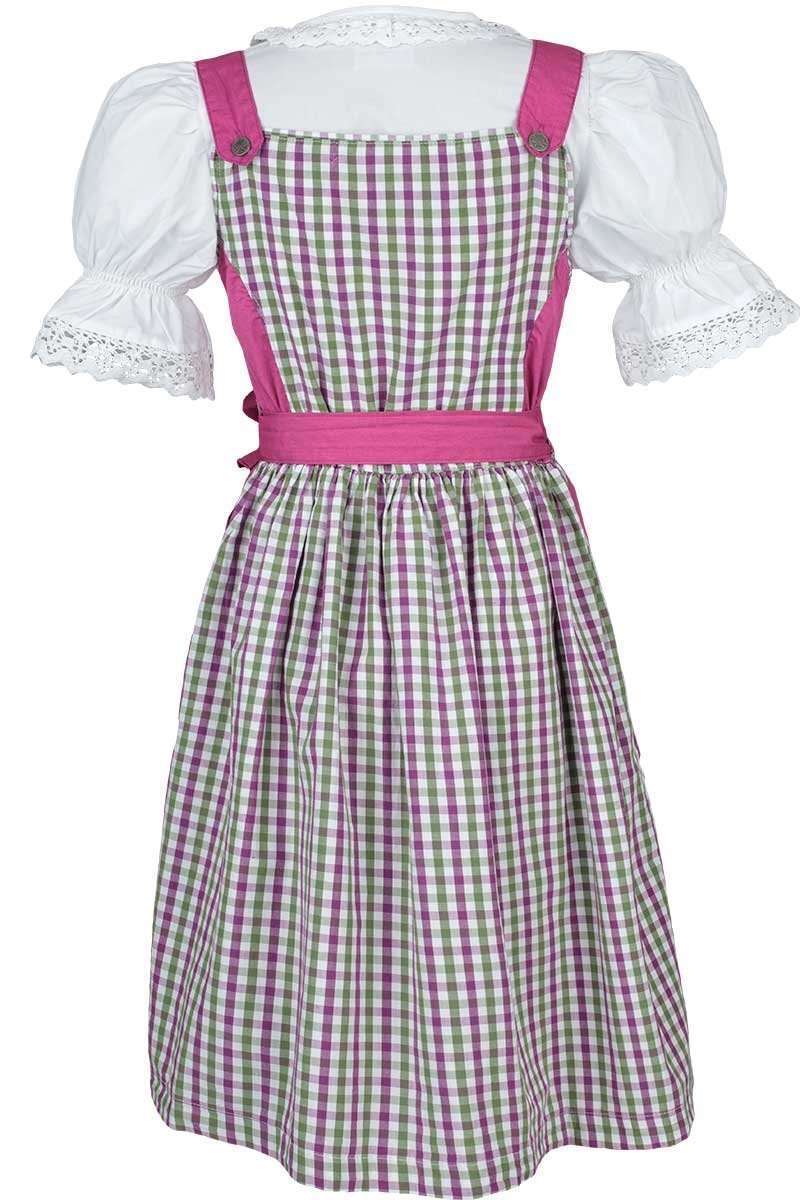 Kinderdirndl mit Bluse grn-wei-pink kariert Bild 2