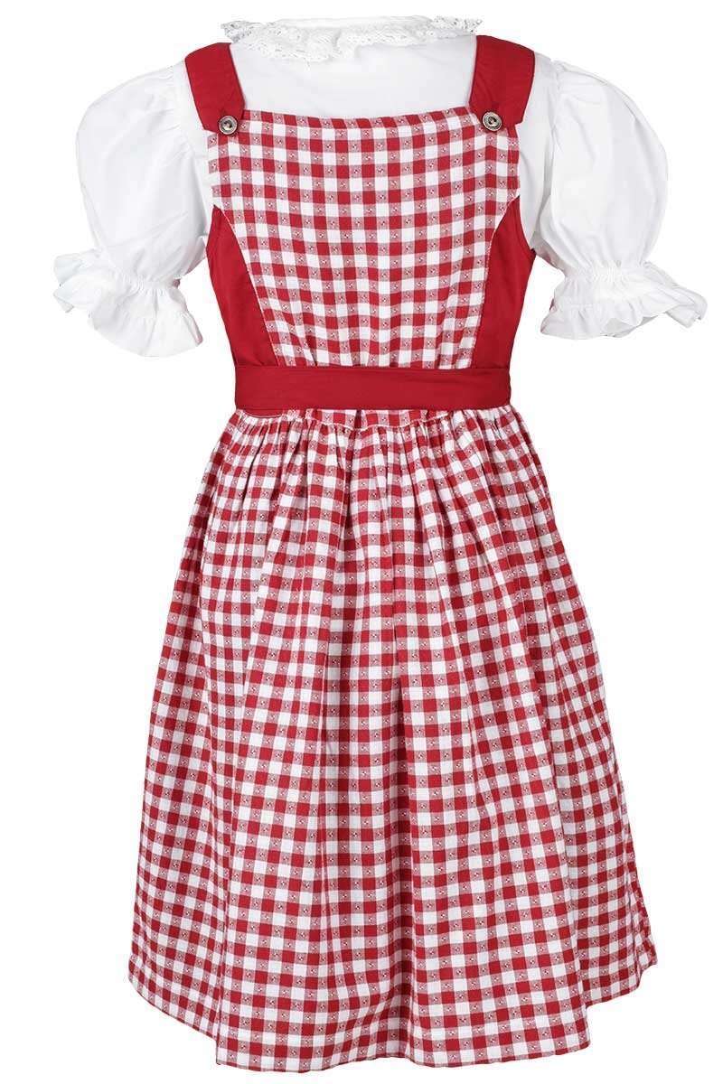 Kinderdirndl mit Bluse rot-wei kariert Bild 2