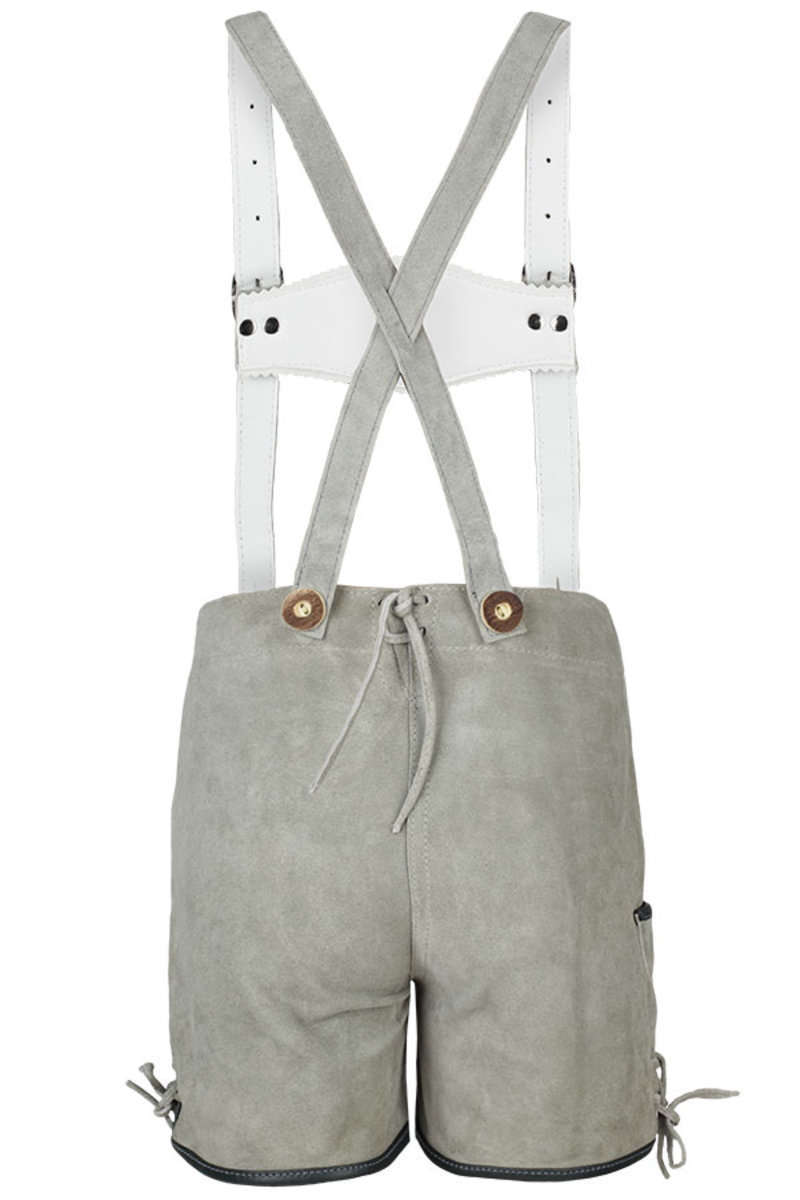 Kinderlederhose kurz grau Bild 2