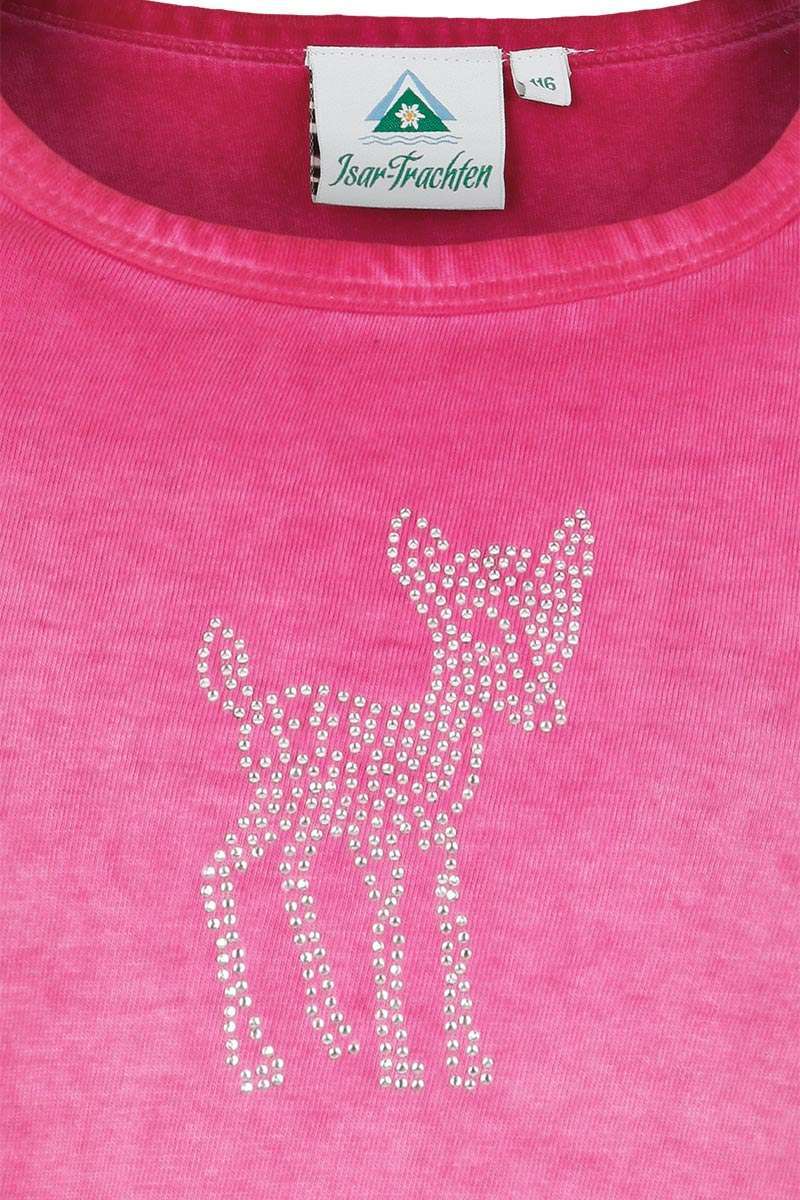 Mdchen T-Shirt mit Strass-Bambi pink Bild 2