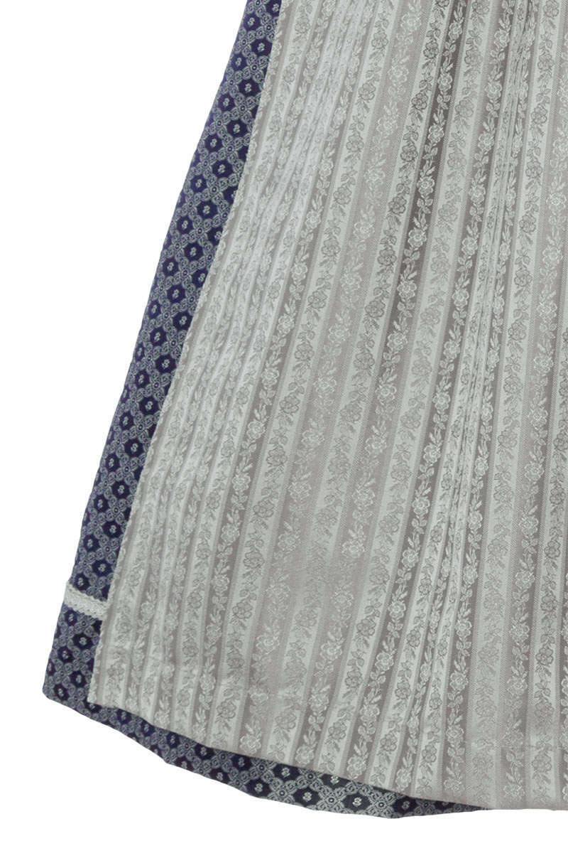 Hochgeschlossenens Midi-Dirndl dunkelblau silber Bild 2