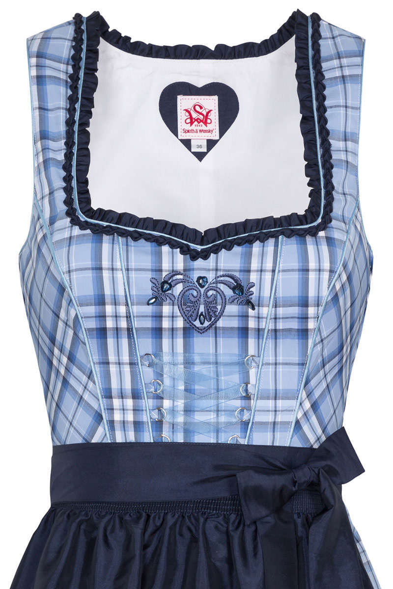 Kariertes Dirndl blau Bild 2