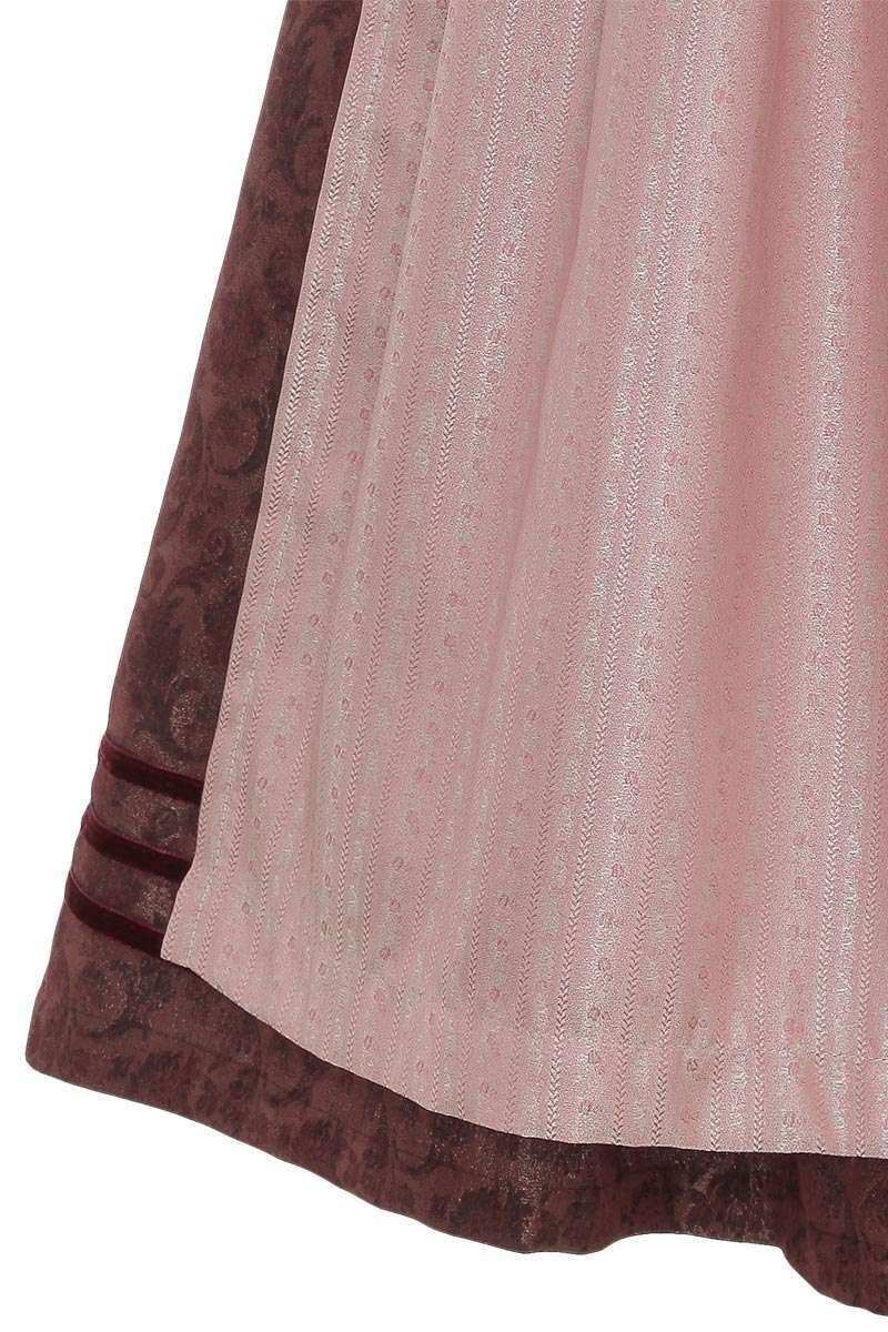 Midi Dirndl bordeaux rosa Bild 2